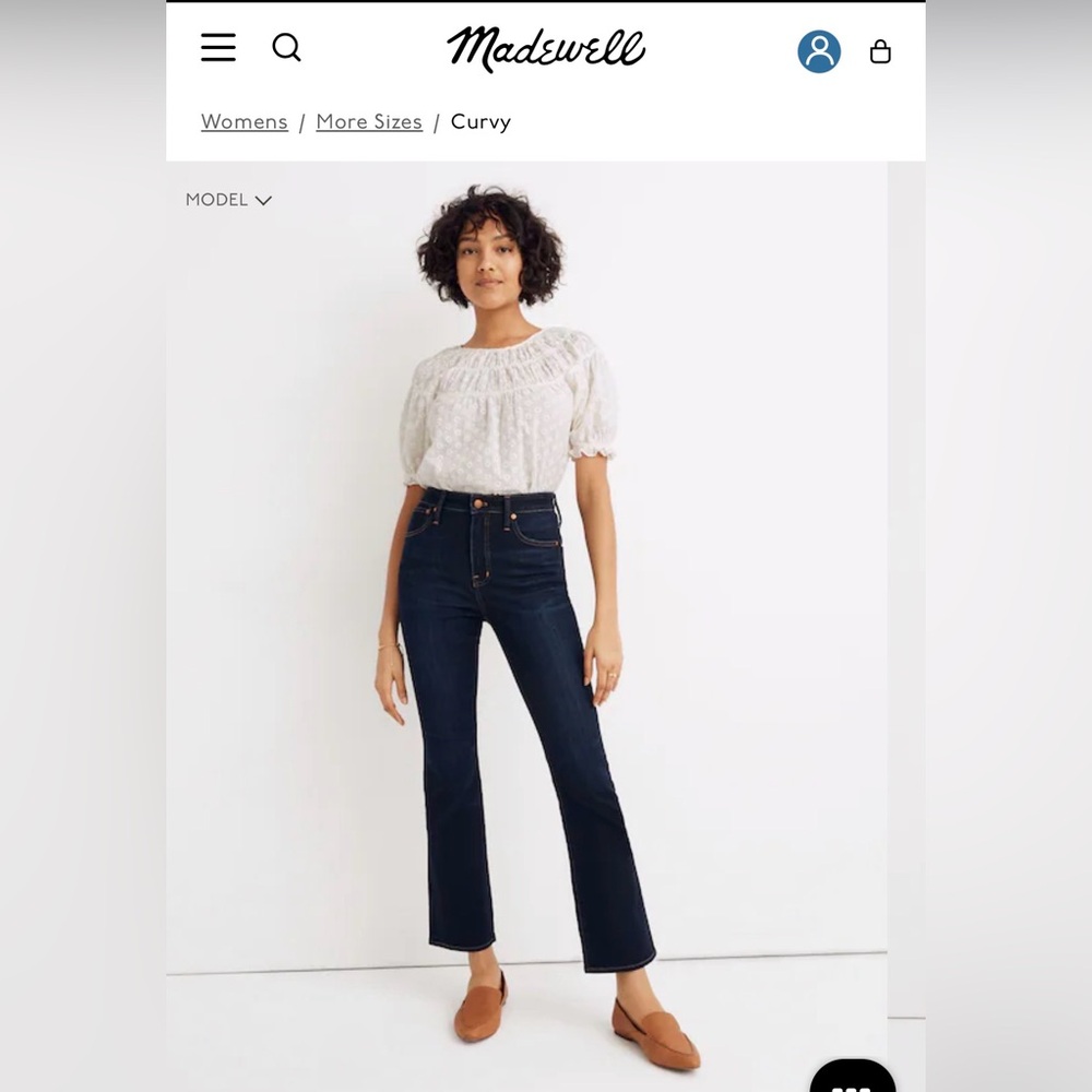 Madewell Women's Deep Blue Flare Jeans